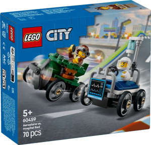 LEGO® City Airplane vs. Hospital Bed Race Car Pack (60459)