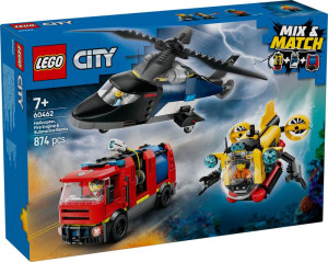 LEGO® City Helicopter, Fire Truck & Submarine Remix (60462)