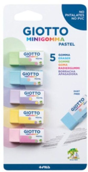 Giotto Γόμα Pastel 5Τμχ (025100)
