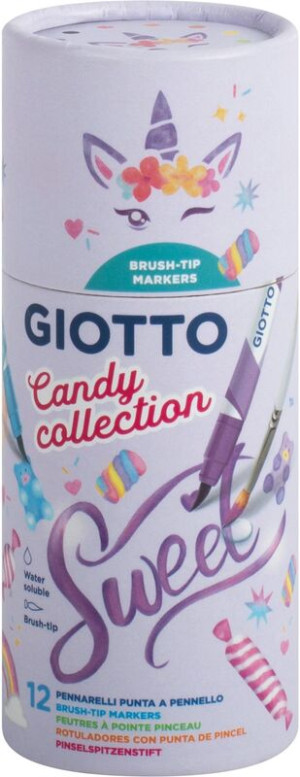 Giotto Μαρκαδόροι Πινέλο Candy Turbo Soft 12Τμχ (000427700)
