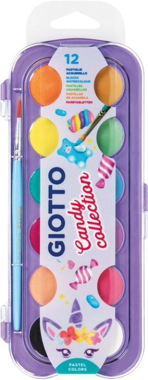 Giotto Νερομπογιά Candy 12Χρώματα (000351600)