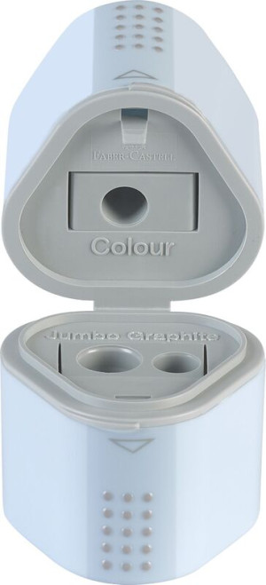 Faber Castell Ξύστρα Τριπλή Grip Trio Σιέλ (12310927)