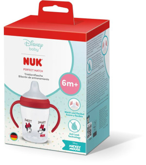 Nuk Μπιμπερό Πλαστικό Perfect Match PP 150ml Στόμιο-Λαβές Minnie (10215397)