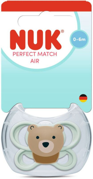 Nuk Πιπίλα Σ M1 Perfect Match Air Με Θήκη Bear (10175346)