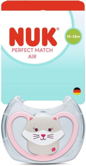 Nuk Πιπίλα Σ M3 Perfect Match Air Με Θήκη Cat (10177226)