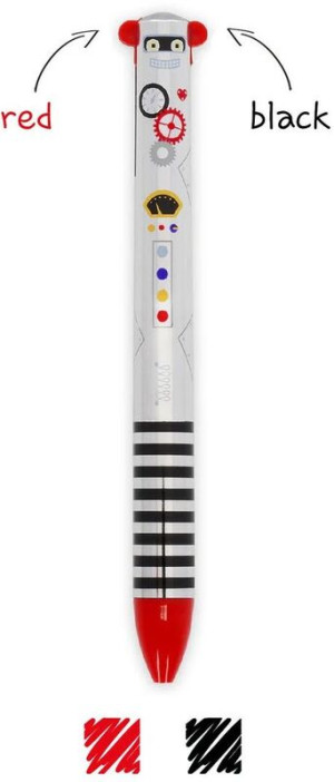 Legami Click & Clack Two Color Ballpoint Pen-Robot (CLICK0029)