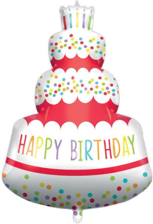 Μπαλόνι Foil Happy Birthday Cake 96cm (92446)