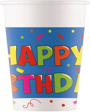 Ποτήρια Χάρτινο Κοκλ. Happy Birthday (93513)