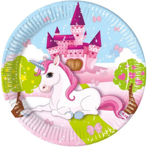 Πιάτα Μεσαία Unicorn 20cm 8Τμχ (093732)