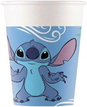 Ποτήρια Stitch & Angel Χάρτινα 200ml 8Τμχ (96795)