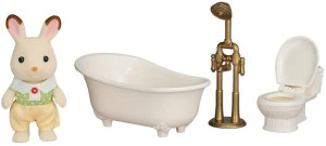 Sylvanian Families Chocolate Rabbit Boy's Bath Time Set (5779)