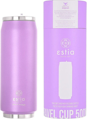 Estia Παγούρι Travel Cup Save The Aegean 500ml Lavender Purple (01-8581)