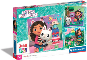 Clementoni Παζλ 3x48 Gabby's Dollhouse (1200-25295)