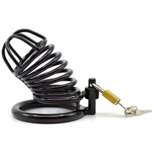 Cock Master Cock Cage Steel Black Stripe