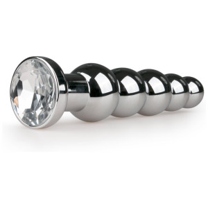 EasyToys Metal Butt Plug No.14 - Silver/Clear