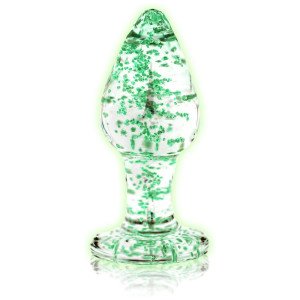 Ouch! Glass Butt Plug Glow in the Dark (S)