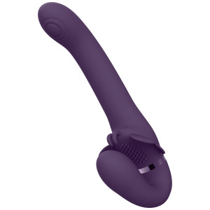 Vive Satu Pulse-Wave & Vibrating Strapless Strapon Purple