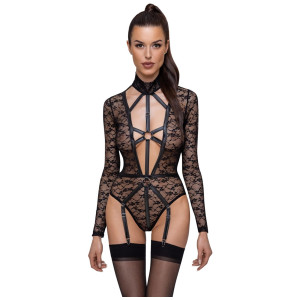 Cottelli Collection Lace Body with Straps Black M