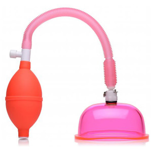XR Brands Vaginal Pump with 3.8 Inch Small Cup - Pink