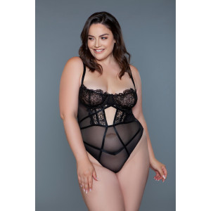 BeWicked Lingerie BeWicked Cameryn Bodysuit Black 2X