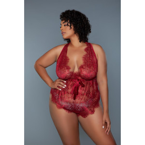 BeWicked Lingerie BeWicked Nancy Teddy Rust 2X