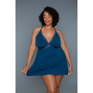 BeWicked Lingerie BeWicked Hailee Babydoll Deep Royal 2X