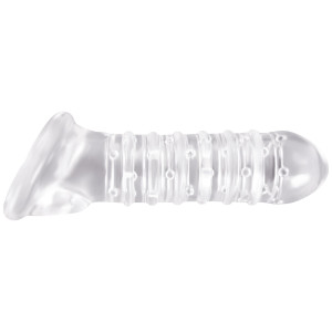 NS Novelties Renegade Ribbed Extension Clear