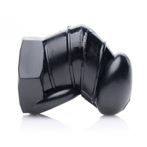 XR Brands Strict Leather Black Studded Chastity Cage