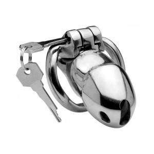 XR Brands Rikers 24/7 Stainless Steel Locking Chastity Cage