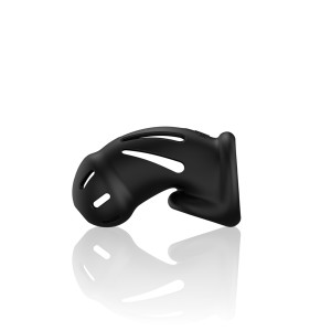 Shots - Mancage Model 27 Ultra Soft Silicone Chastity Cage Black
