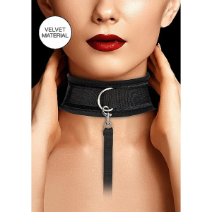 Ouch! Velvet Collar with Leash