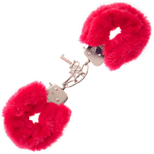 Cave Master Furry Love Cuffs - Röd