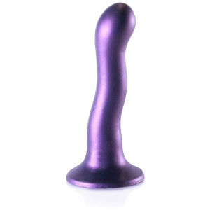 Ouch! Ultra Soft Silicone Curvy G-spot Dildo Purple 17cm