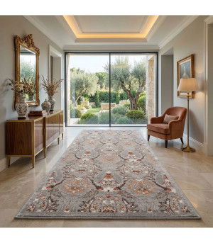 Nikos 3160 Damask - Alfombra Moderna de Pura Lana Virgen