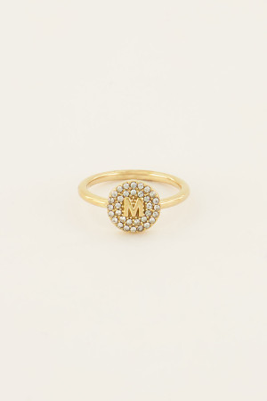 Bague à initiale avec strass My Jewellery One Size femme