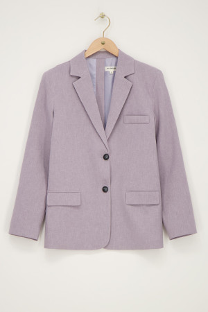 Blazer oversize lilas avec fente My Jewellery Violet clair S femme