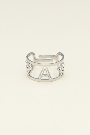 Bague ajustable à initiale My Jewellery Argenté One size femme