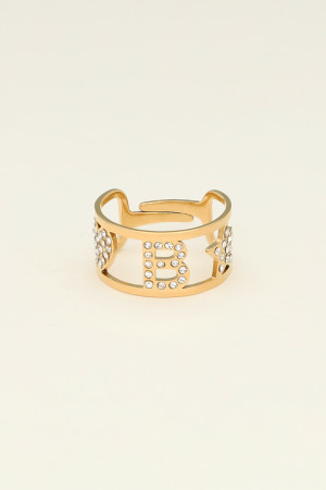 Bague ajustable à initiale My Jewellery Doré One size femme