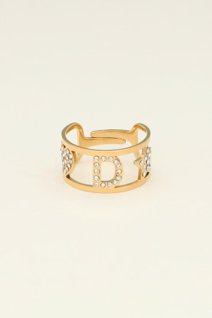 Bague ajustable à initiale My Jewellery Doré One size femme