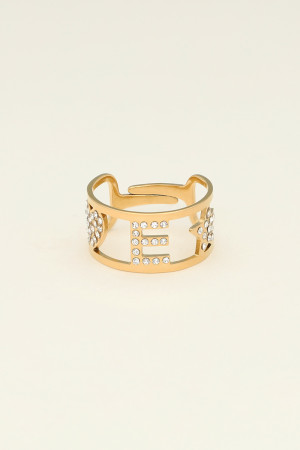 Bague ajustable à initiale My Jewellery Doré One size femme