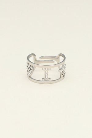 Bague ajustable à initiale My Jewellery Argenté One size femme