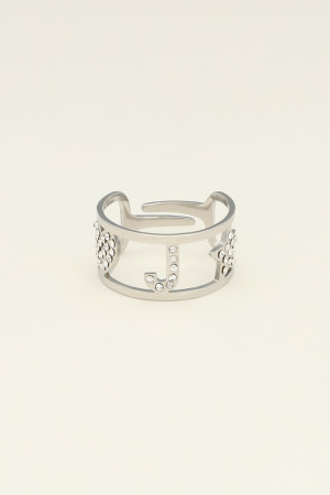 Bague ajustable à initiale My Jewellery Argenté One size femme