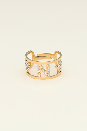 Bague ajustable à initiale My Jewellery Doré One size femme
