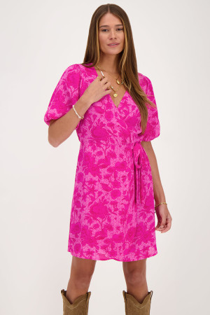 Robe portefeuille rose à imprimé floral My Jewellery Rose/Rose clair femme