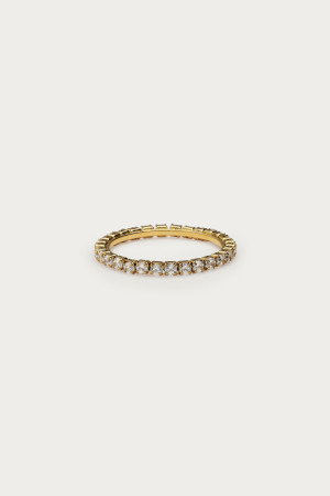 Bague tennis avec strass My Jewellery Doré 18 femme