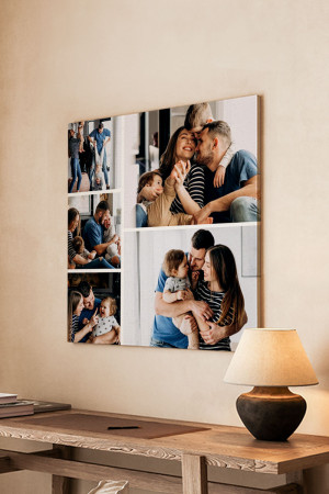 Πίνακας σε Καμβά με 5 Φωτογραφίες, Family Peace