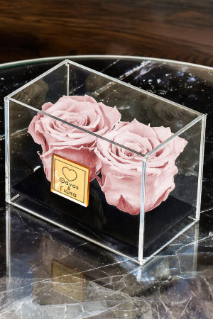 Παντοτινά Τριαντάφυλλα σε Ροζ Χρώμα, Forever Roses Couple