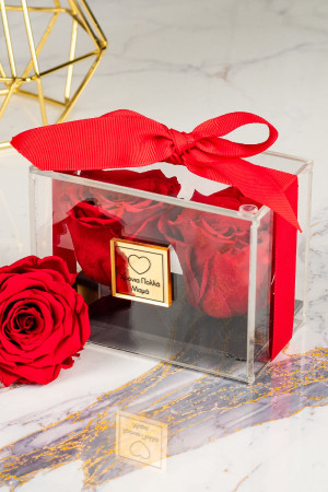 Παντοτινά Τριαντάφυλλα σε Κόκκινο Χρώμα, Forever Roses Couple