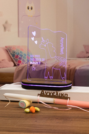 Φωτιστικό Led με Λαμπάδα, Cute Magical Unicorn
