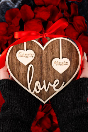 Heart, Επιτραπέζιο Διακοσμητικό Δώρο για Ζευγάρι
